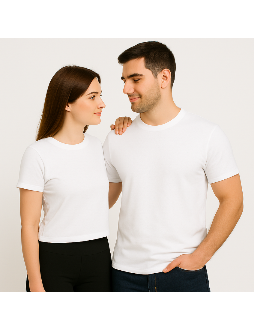 Beyaz Unisex Avrupa Kalıp Tişört | %100 Pamuk | Headwear Beyaz Unisex Avrupa Kalıp Tişört | %100 Pamuk | Headwear