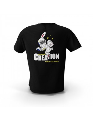  Siyah Cration X  Baskılı Tasarım Unisex Pamuk Tişört