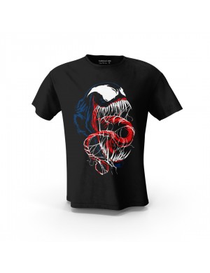  Siyah Cool Venom TLS  Baskılı Tasarım Unisex Pamuk Tişört
