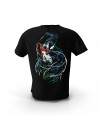 Siyah Venom V3 Sırt Baskılı Tasarım Unisex Pamuk Tişört