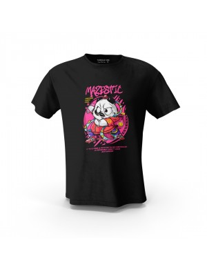  Siyah Majestic Panda  Tasarım Unisex Pamuk Tişört