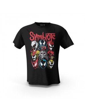  Siyah Symbiote Anime Baskılı Tasarım Unisex Pamuk Tişört