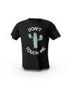 Siyah Dont Touch Me Tasarım  Baskılı  Unisex Pamuk Tişört