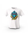 Beyaz  Renkli Meyveler ve Naber Tasarım Baskılı  Unisex Pamuk Tişört