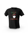 Siyah Merry Christmas Noel Baba  Unisex Pamuk Tişört