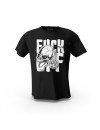 Siyah F*CK Off Skull  Baskılı Tasarım Unisex Pamuk Tişört