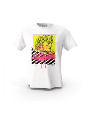  Beyaz Lost Reality FC-24  Tasarım Baskılı Unisex Pamuk Tişört