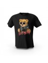 Siyah Bad Boy Teddy Bear Nw Unisex Pamuk Tişört
