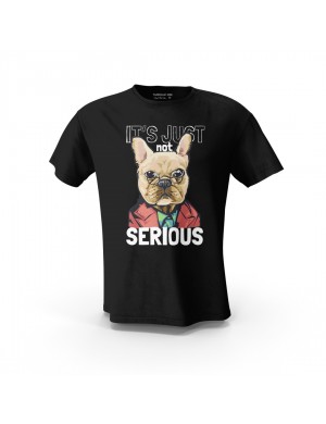  Siyah Its Just Not Serious Tasarım Baskılı Unisex Pamuk Tişört