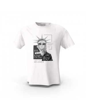 Beyaz Classy Nyc Fashion  Tasarım Baskılı  Unisex Pamuk Tişört   Beyaz Classy Nyc Fashion  Tasarım Baskılı  Unisex Pamuk Tişört