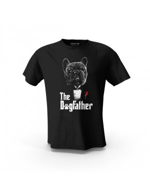  Siyah The Dog Father Tasarım Baskılı Unisex Pamuk Tişört
