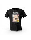 Siyah Out of The Box Teddy Bear  Tasarım Baskılı Unisex Pamuk Tişört