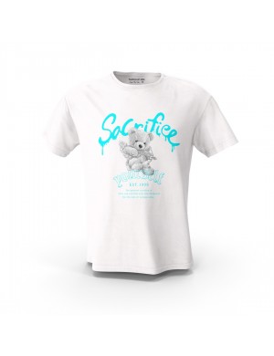  Beyaz Pour Self Teddy Bear Love Tasarım Baskılı  Unisex Pamuk Tişört 