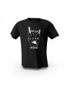 Siyah Stay Hard Rock Tasarım Baskılı Unisex Pamuk Tişört