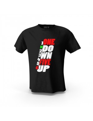  Siyah One Up Wn Five Vites Motosiklet Tişört Tasarım Baskılı Unisex Pamuk Tişört