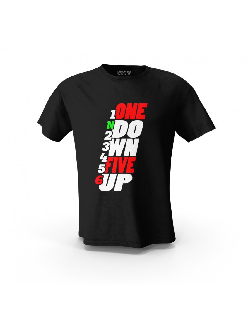 Siyah One Up Wn Five Vites Motosiklet Tişört Tasarım Baskılı Unisex Pamuk Tişört Siyah One Up Wn Five Vites Motosiklet Tişört Tasarım Baskılı Unisex Pamuk Tişört