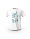 Beyaz Teddy Bear Hysteric Tasarım Baskılı  Unisex Pamuk Tişört