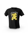 Siyah Stay Trippy Teddy Bear Tasarım Baskılı Unisex Pamuk Tişört