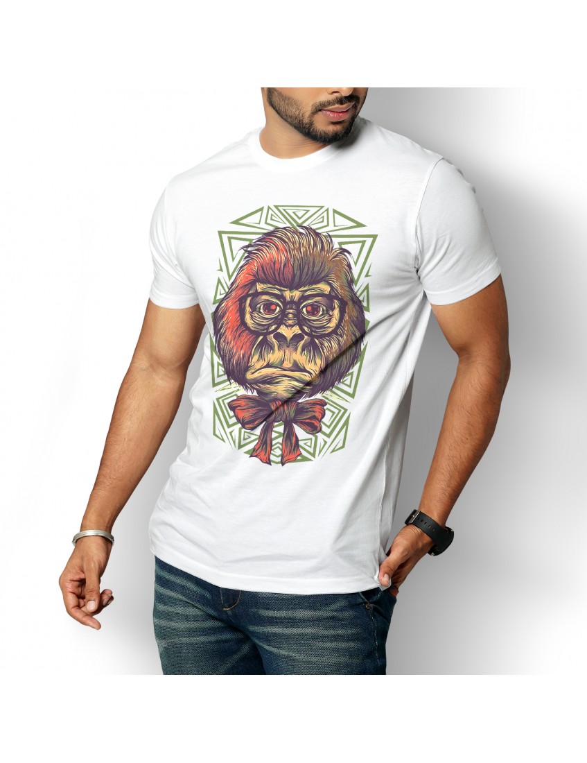 Geometrik The Monkey Unisex Pamuk Tişört BDKTISORT007 Geometrik The Monkey Unisex Pamuk Tişört BDKTISORT007