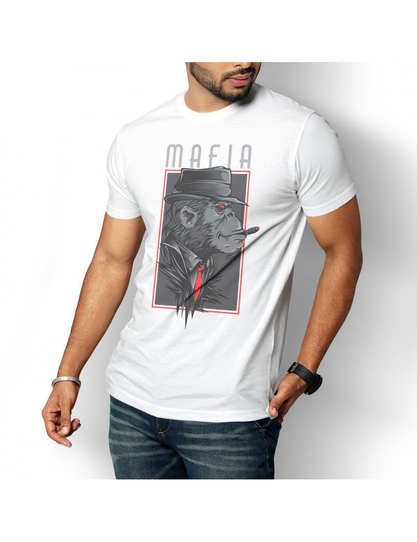 Mafia Gorilla Unisex Pamuk Tişört BDKTISORT031 Mafia Gorilla Unisex Pamuk Tişört BDKTISORT031