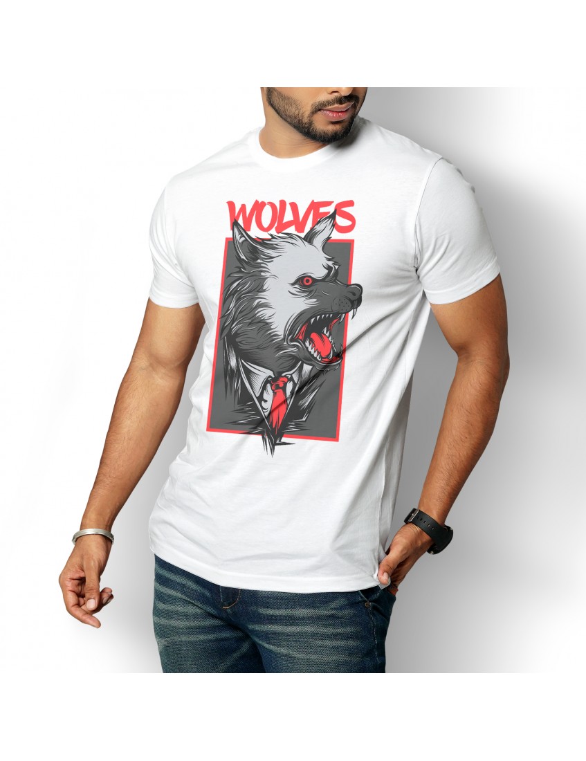 WOLVES RCX Unisex Pamuk Tişört BDKTISORT058 WOLVES RCX Unisex Pamuk Tişört BDKTISORT058