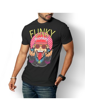 Funky Monkey TD Unisex  Pamuk Tişört BDKTISORT090