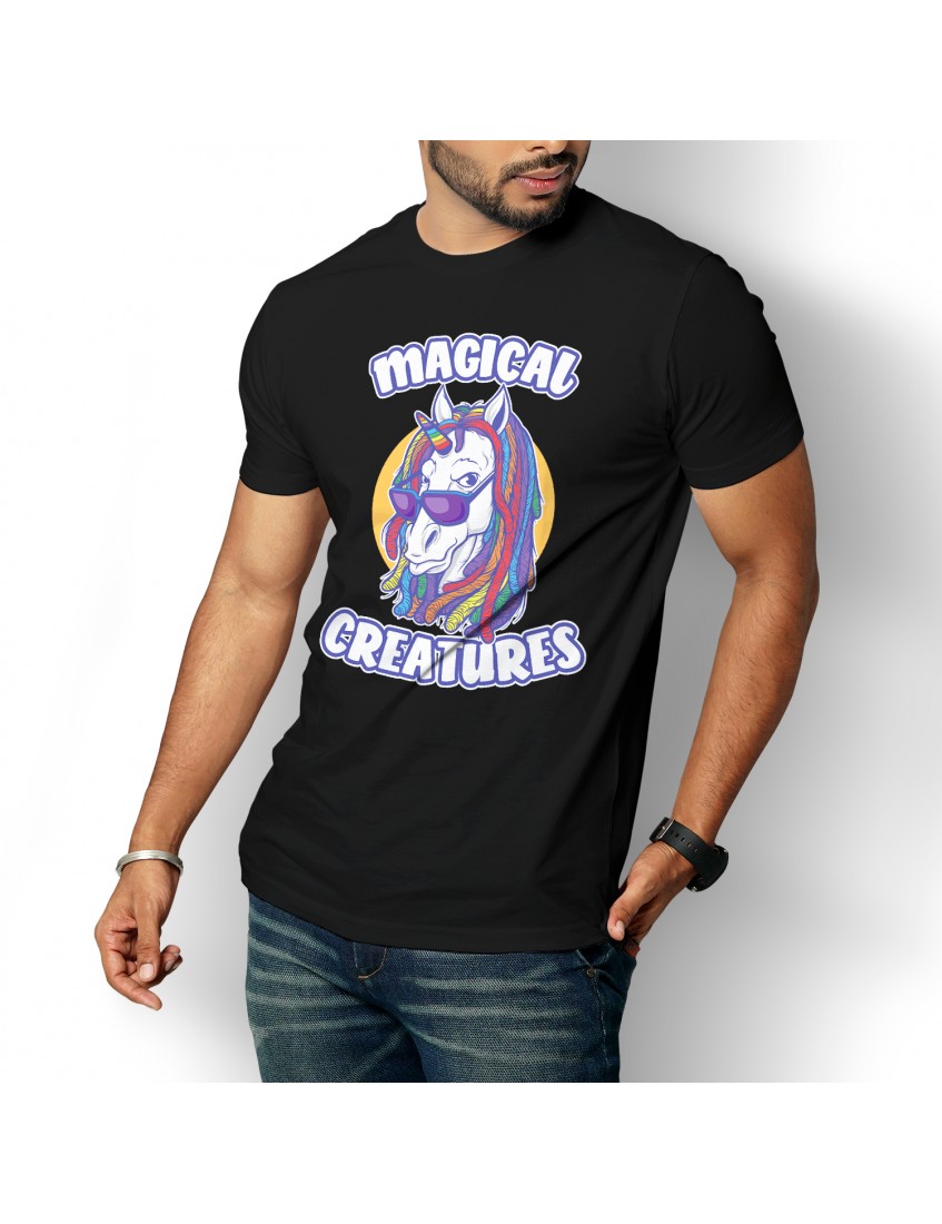 Magical Creatures Unicorn Unisex  Pamuk Tişört BDKTISORT119