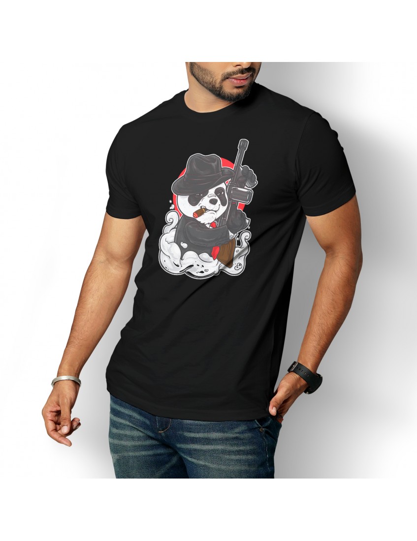 Mafia Panda Smoke TCX Unisex Pamuk Tişört BDKTISORT174 Mafia Panda Smoke TCX Unisex Pamuk Tişört BDKTISORT174