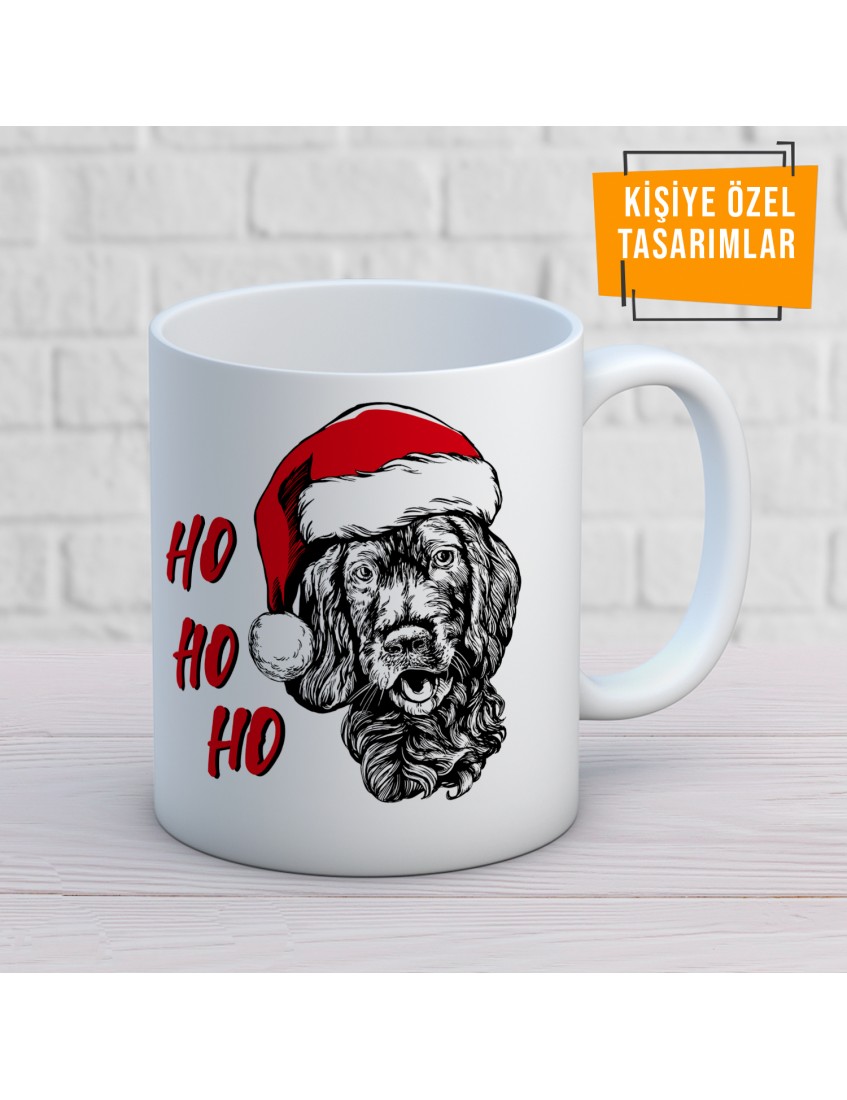 Ho Ho Ho Sevimli Köpek Noel Baskılı Kupa Mug 