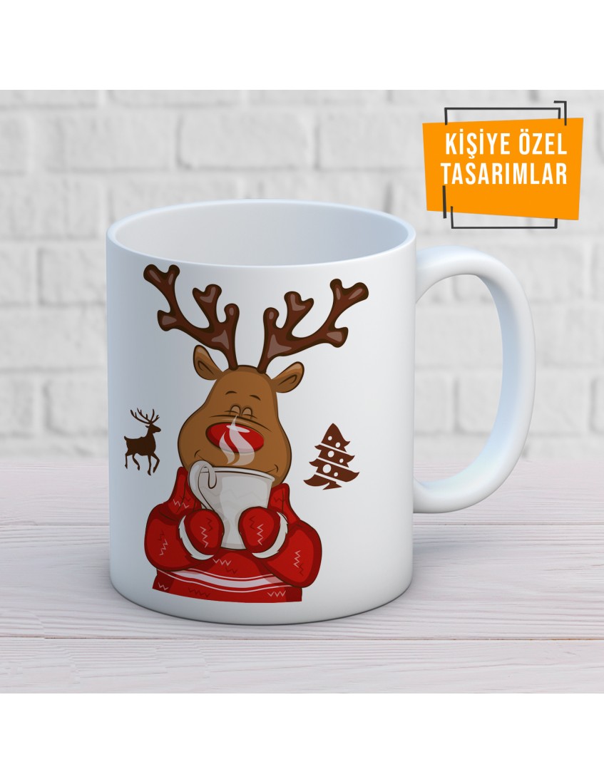 Mutlu Yıllar Geyik New Year 2022  Baskılı Kupa Mug