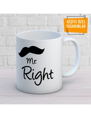 MR Right Hedyelik Baskılı Kupa Mug