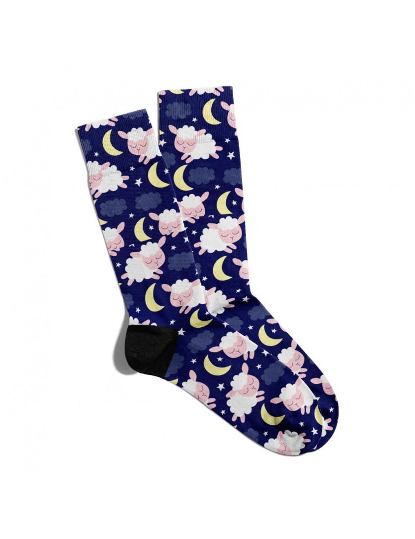 Eğlenceli Çorap Unisex Sevimli Kuzu Laciver Baskılı Çorap ECSOKET008