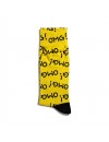 Eğlenceli Çorap Unisex Sevimli Sarı Omg PopArt Baskılı Çorap ECSOKET009