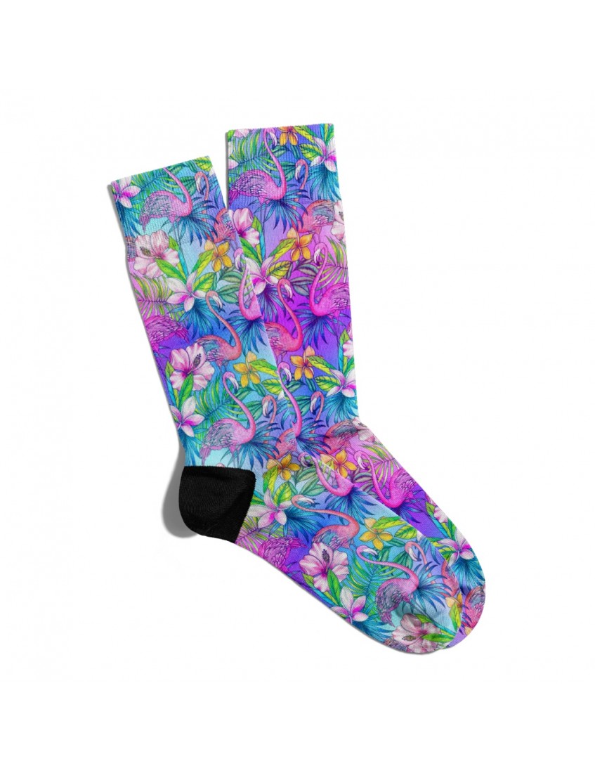 Eğlenceli Çorap Unisex Flamingo Baskılı Çorap ECSOKET011 Eğlenceli Çorap Unisex Flamingo Baskılı Çorap ECSOKET011