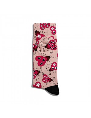 Eğlenceli Çorap Unisex  Kalp Ugurböcegi  Baskılı Çorap ECSOKET024 Eğlenceli Çorap Unisex  Kalp Ugurböcegi  Baskılı Çorap ECSOKET024