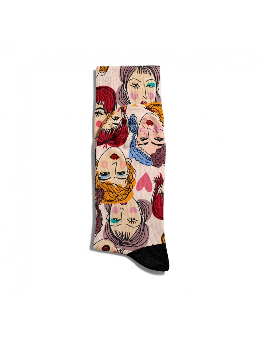 Eğlenceli Çorap Unisex Tatlı Yüzler Baskılı Çorap ECSOKET029 Eğlenceli Çorap Unisex Tatlı Yüzler Baskılı Çorap ECSOKET029