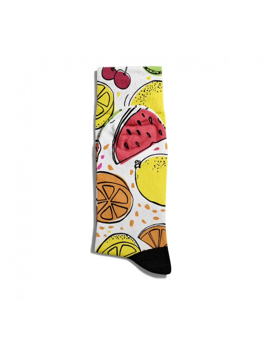 Eğlenceli Çorap Unisex  Summer Meyve Plaj Baskılı Çorap ECSOKET058