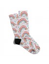 Eğlenceli Çorap Unisex Gökkuşağı Cift Sevgiliye Baskılı Çorap ECSOKET060