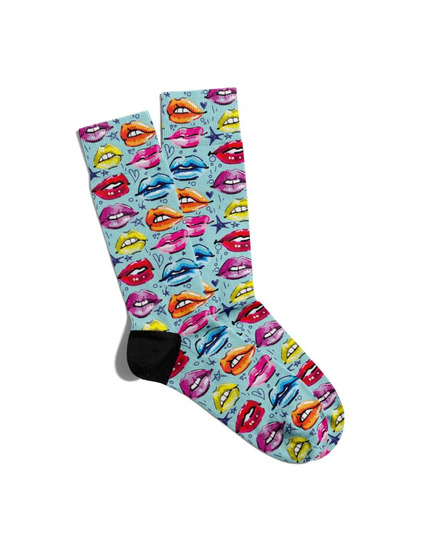 Eğlenceli Çorap Unisex Love Cute Lips Baskılı Çorap ECSOKET084