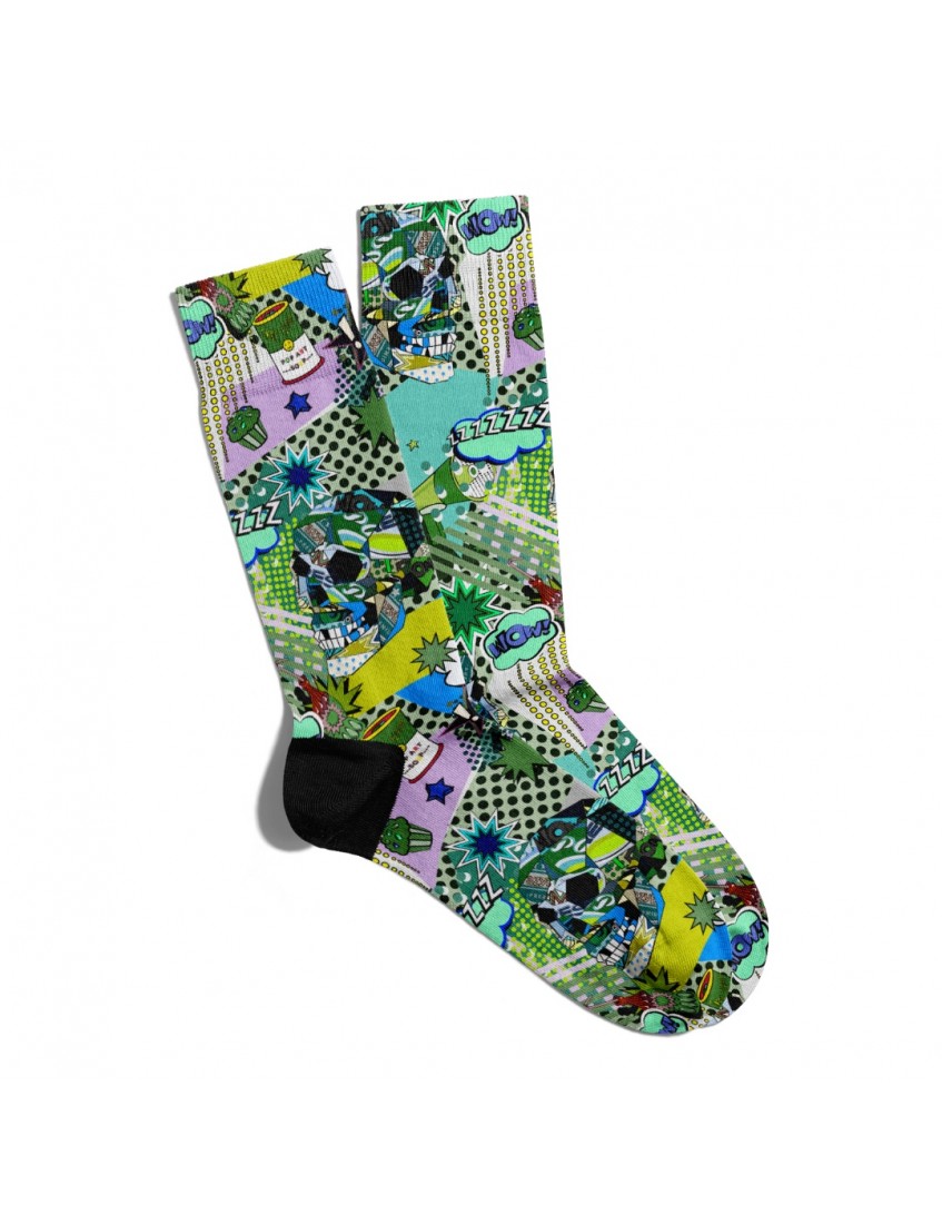Eğlenceli Çorap Unisex Robot Skull RX Baskılı Çorap ECSOKET086