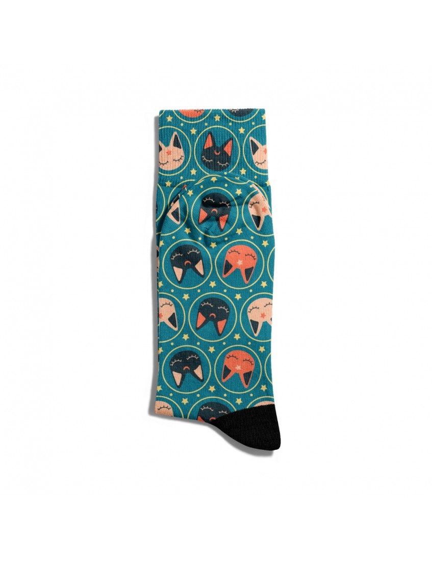 Eğlenceli Çorap Unisex Renkli Kediler Baskılı Çorap ECSOKET094 Eğlenceli Çorap Unisex Renkli Kediler Baskılı Çorap ECSOKET094
