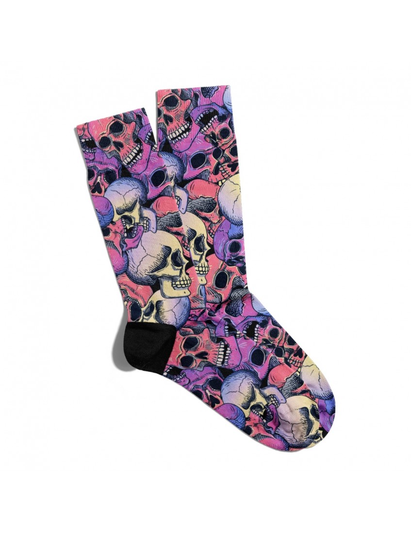Eğlenceli Çorap Unisex Renkli Skull X2 Baskılı Çorap ECSOKET100 Eğlenceli Çorap Unisex Renkli Skull X2 Baskılı Çorap ECSOKET100
