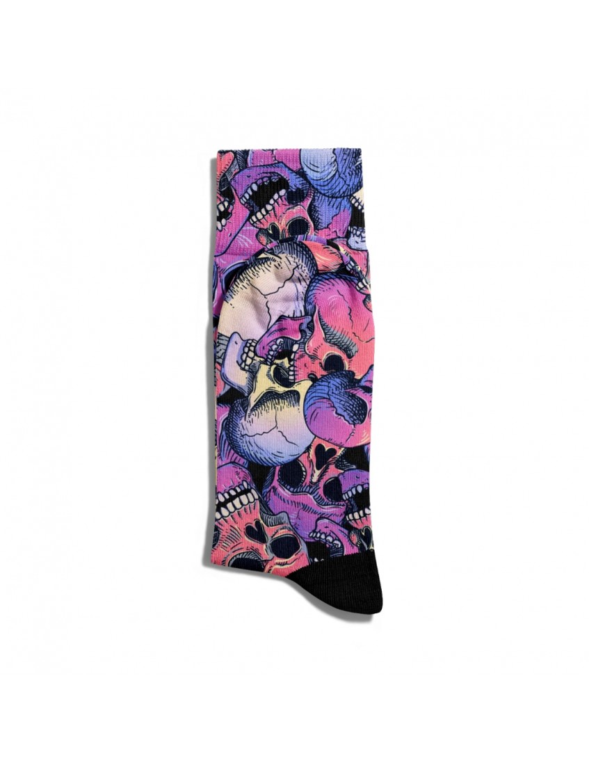 Eğlenceli Çorap Unisex Renkli Skull X2 Baskılı Çorap ECSOKET100 Eğlenceli Çorap Unisex Renkli Skull X2 Baskılı Çorap ECSOKET100