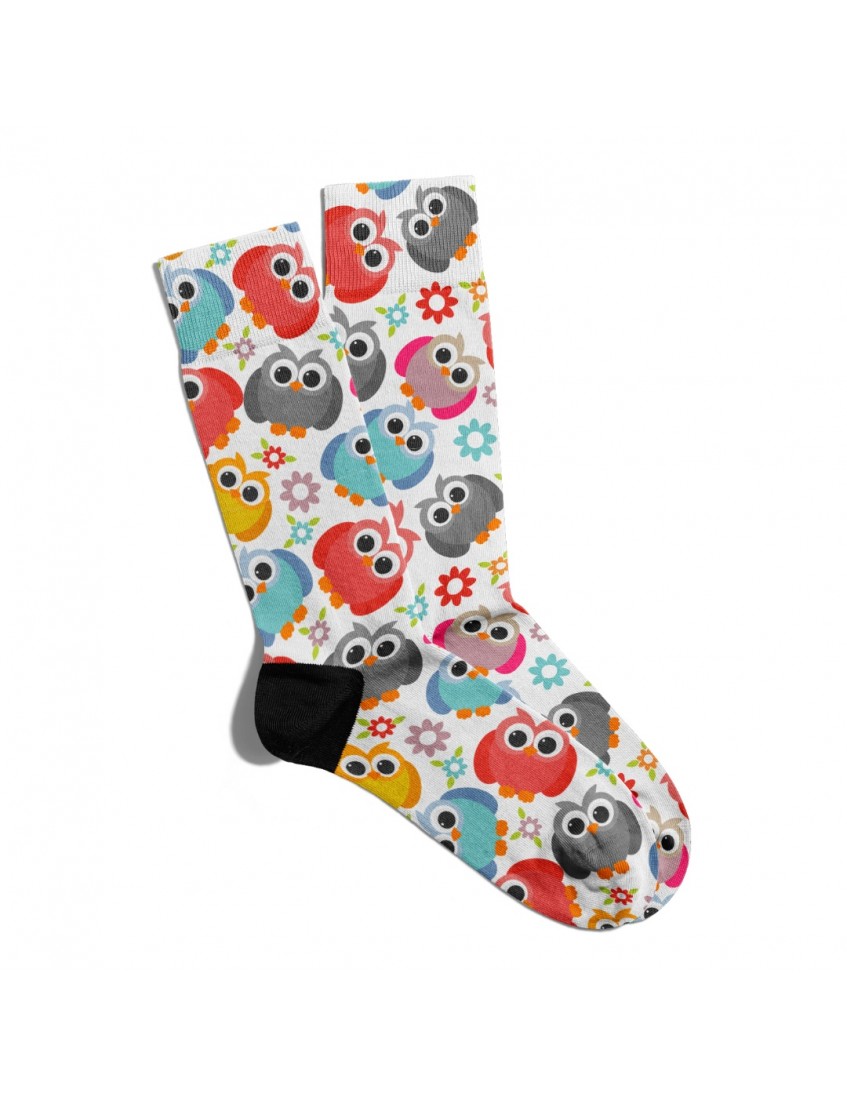 Eğlenceli Çorap Unisex Renkli Baykuşlar Baskılı Çorap ECSOKET103 Eğlenceli Çorap Unisex Renkli Baykuşlar Baskılı Çorap ECSOKET103