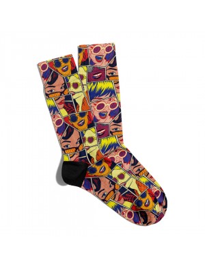 Eğlenceli Çorap Unisex  Cool Popart Summer Baskılı Çorap ECSOKET111