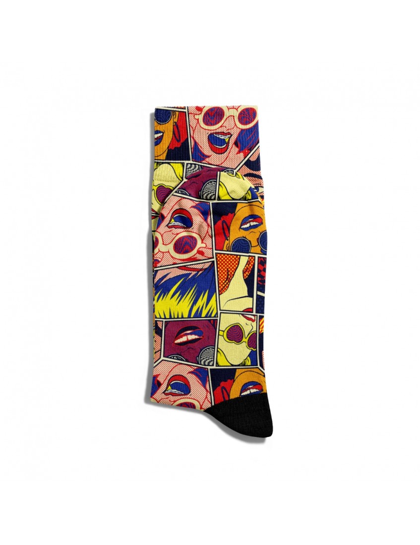 Eğlenceli Çorap Unisex  Cool Popart Summer Baskılı Çorap ECSOKET111