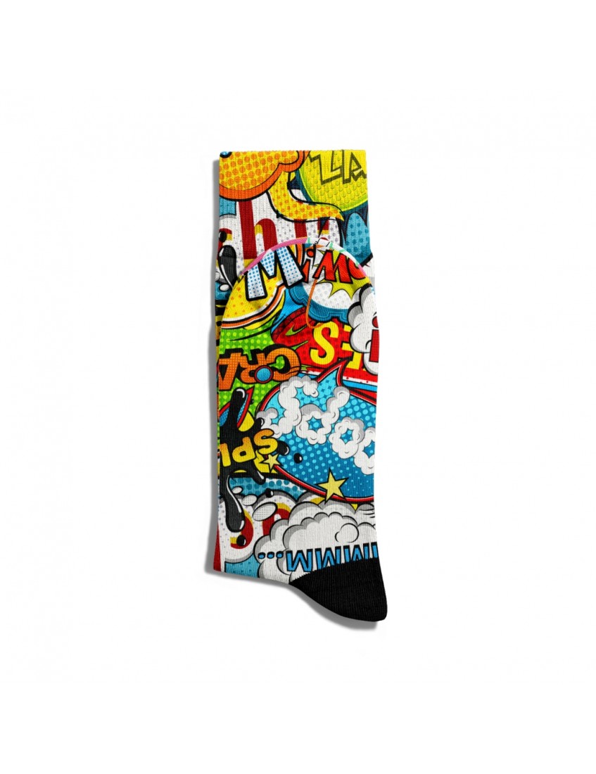 Eğlenceli Çorap Unisex  Woow Splash PopArt Baskılı Çorap ECSOKET115