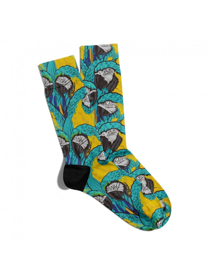 Eğlenceli Çorap Unisex  Papagan Kuş Baskılı Çorap ECSOKET119