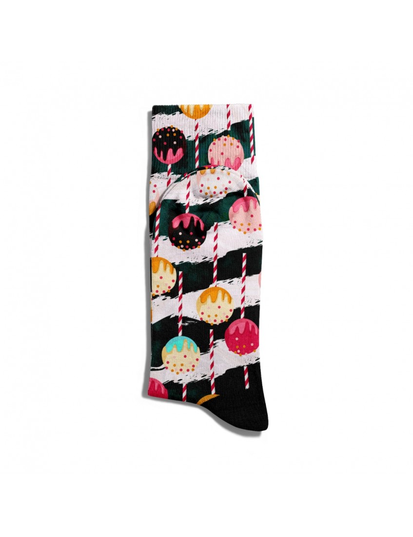 Eğlenceli Çorap Unisex Renkli Lolipop PopArt Baskılı Çorap ECSOKET122