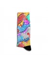 Eğlenceli Çorap Unisex Renkli Zebralar Baskılı Çorap ECSOKET138